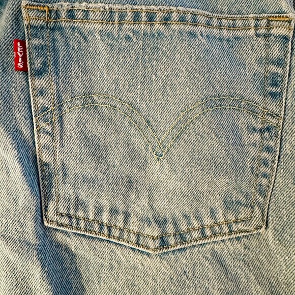 Levi’s 501 Original Button Fly Jeans Light Wash High Rise [Size W25 L30] - Picture 2 of 6